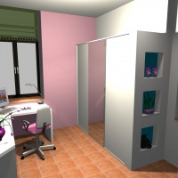 vizualizace - vestavná skříň